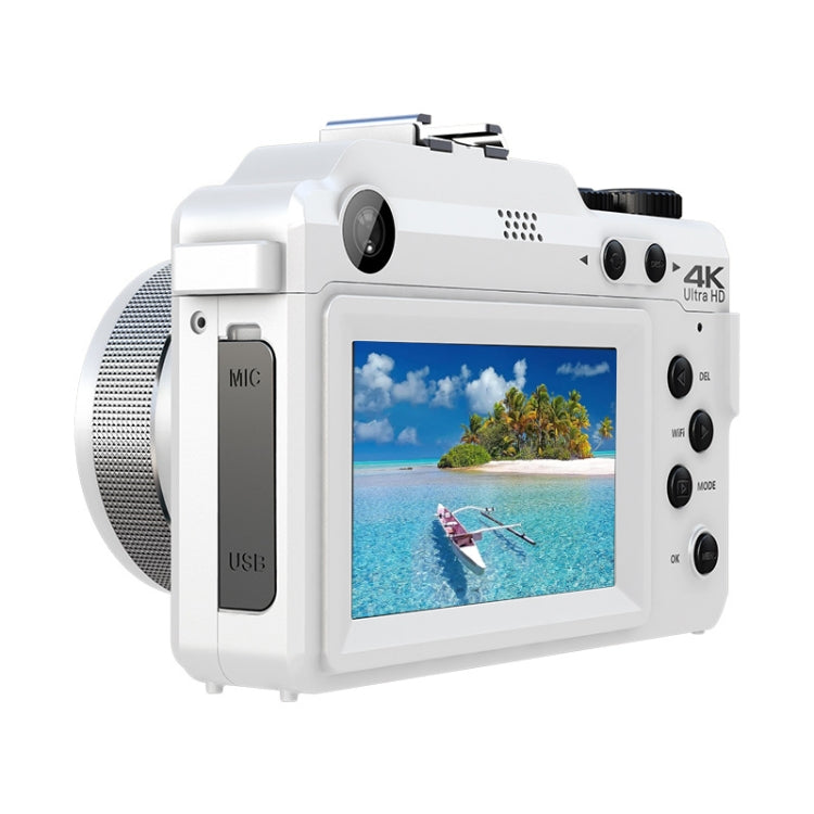 3-Inch Display Digital Camera Dual Front And Rear Cameras 48MP, 18x Digital Zoom 4K HD Camcorder, White, Black 3-Inch Display Digital Camera Dual Front And Rear Cameras 48MP, 18x Digital Zoom 4K HD Camcorder, White, Black
